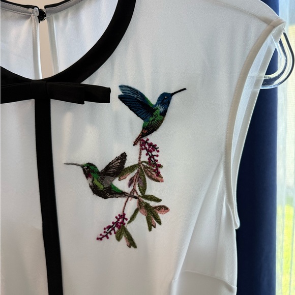 White Asymmetrical Ruffled Dress - Picture 5 of 8